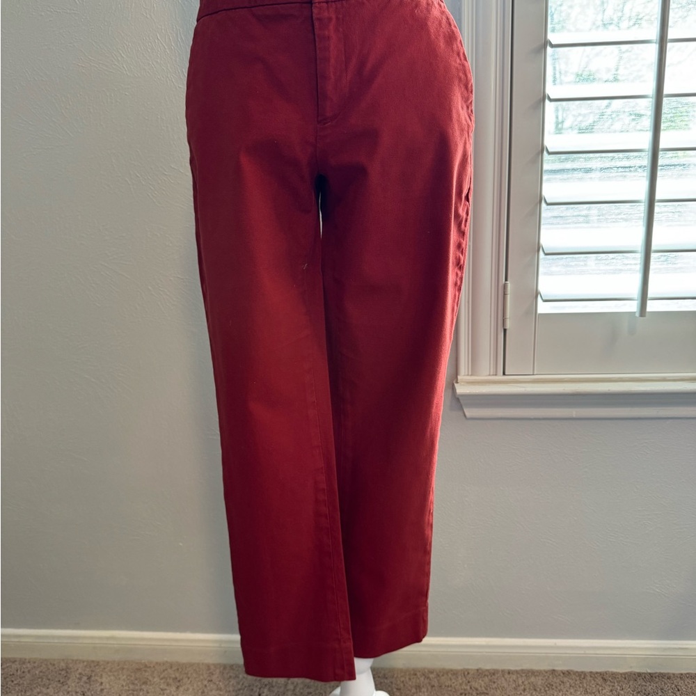 Banana Republic Men’s Deep Red Straight-Leg Chinos